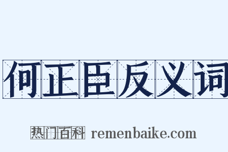 何正臣反义词是什么意思的图片